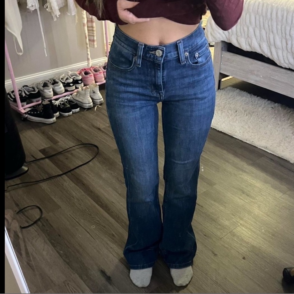 Hollister Dark Indigo Flare Jeans
